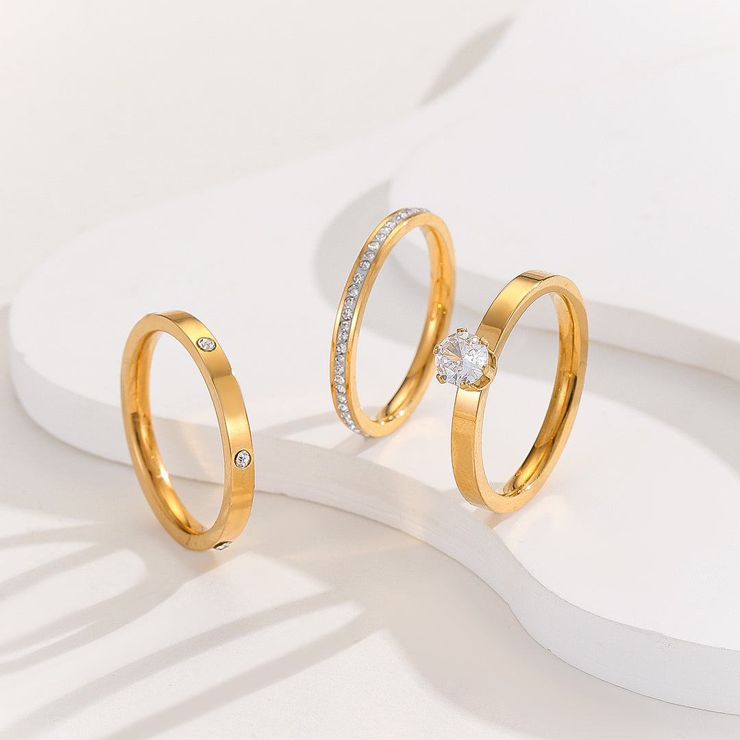 Urbane Hive® Minimalist Gold Rings