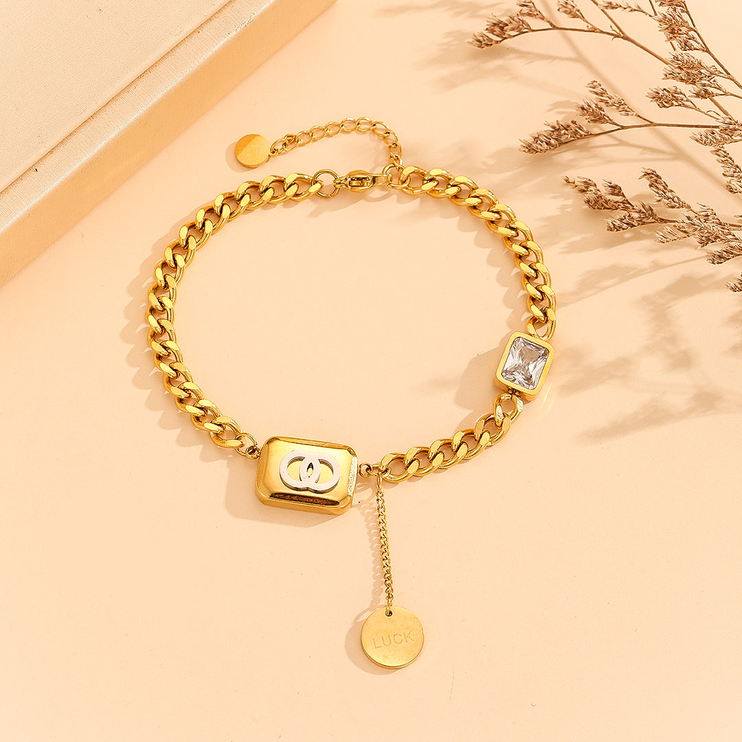 Urbane Hive® Radiant Mystique Gold Link Bracelet