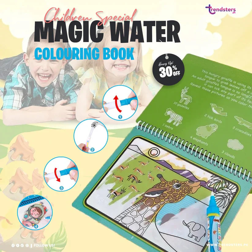 Urbane Hive® Magic Water Drawing Coloring Book