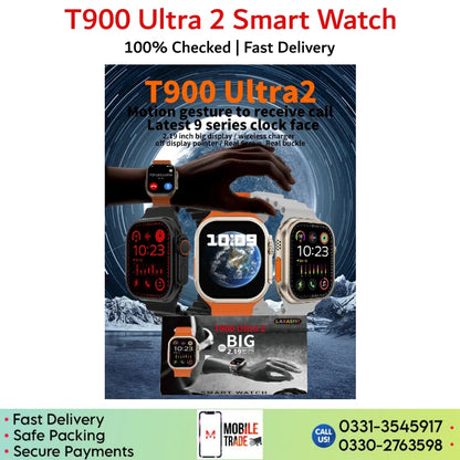 T900 Ultra 2 Smart Watch (Series 9 – 2025) | 2.19” Full Touch Bluetooth Calling Smartwatch for Men & Women