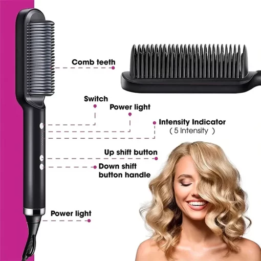 Urbane Hive®2-in-1 HAIR STRAIGHTENER COMB